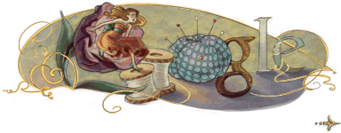 205 лет со дня рождения Ганса Христиана Андерсена - логотип Google.