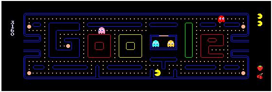 Pac-Man - логотип Google. Pac-Man - логотип Google.
