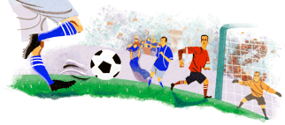 Чемпионат мира по футболу 2010 - логотип Google.